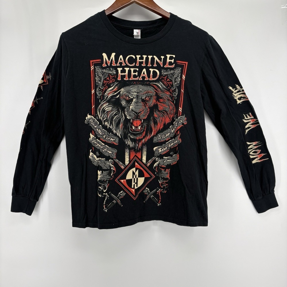 Machine Head Long Sleeve Heavy Metal Concert Tour Shirt Size Medium Anvil Tag